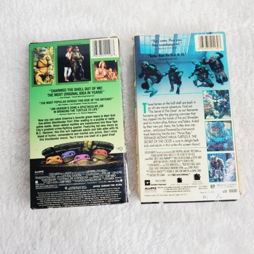 Teenage Mutant Ninja Turtles Movie Secret Of The Ooze 90s VHS Set X2 - Picture 5 of 6
